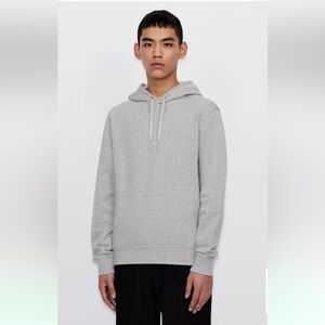 Armani Exchange Logo Hoodie Heather Grey Size Large Milano New York